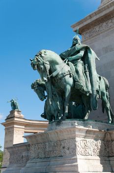 Hungarian kings monument at the Heroes' Square in Budapest, Hungary