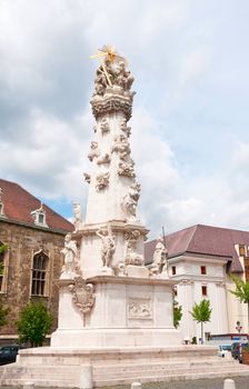 Plague epidemic post with statues of Saints and Angels, Budapest, Hungary