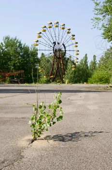 The unopened amusementpark in Pripyat Chernobyl in Ukraine