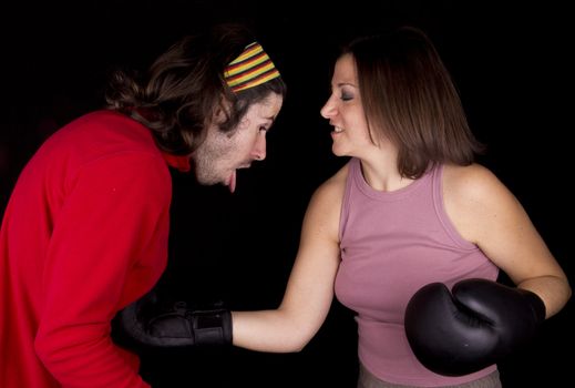 boxing girl defense itself