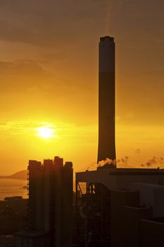 Air pollution in Hong Kong factory