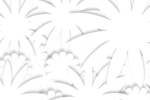 white card background, floral shapes with space for text