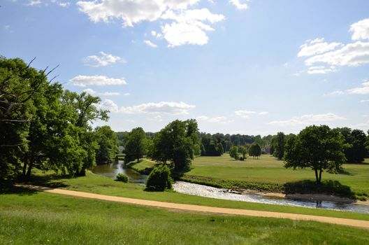 The photo shows Bad Muskau - Muskauer Park - view from walking path