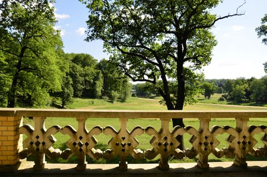 The photo shows Bad Muskau - Muskauer Park - royal bridge