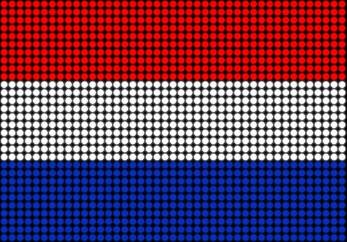 Illustration of an abstract spotted Holland flag