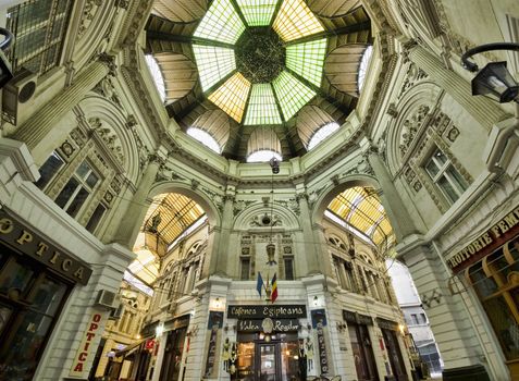 Bucharest, Romania, january 27, 2013: Macca-Villacrosse passage in Bucharest, Romania. wide angle photo