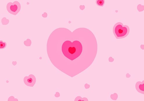 Illustration of an abstract heart background