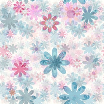 seamless background made of illustrated flowers