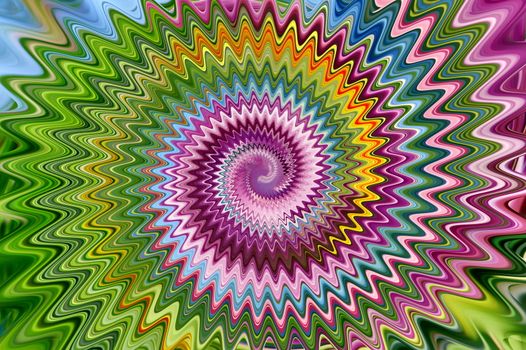 Colorful spiral in spring shades.