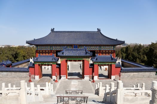 hall in temple of heaven, beijing, china