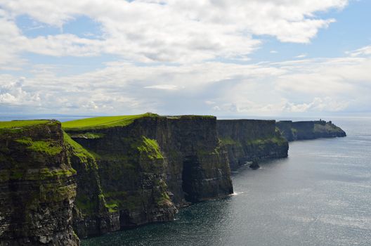 The impressive cliffs of Moher at the atlantic west coast of the island of Ireland in county Clare.