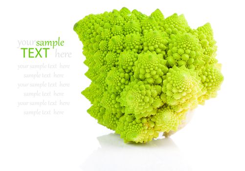 Rare broccoli. Romanesco broccoli cabbage, isolated on white background