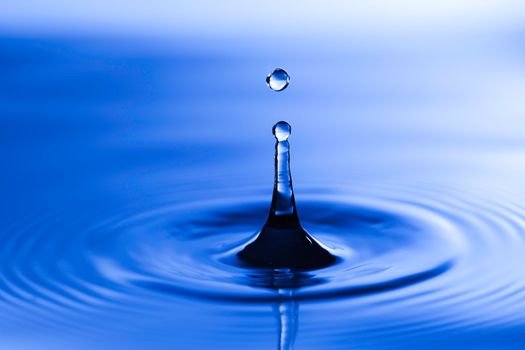 Water drop falling to a liquid surface