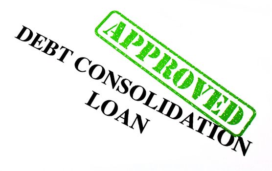 Close-up of an 'Approved' Debt Consolidation Loan letter.