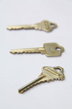 Keys isplated on white background