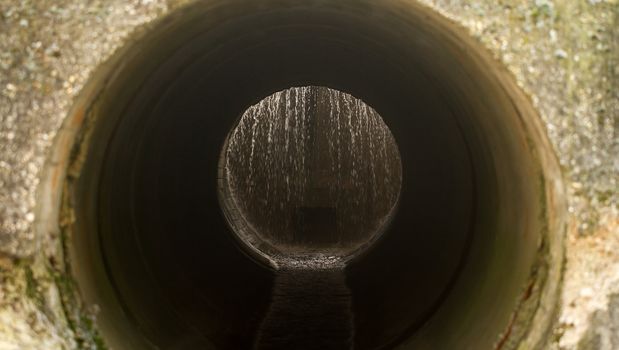 water drainage channel on black hole