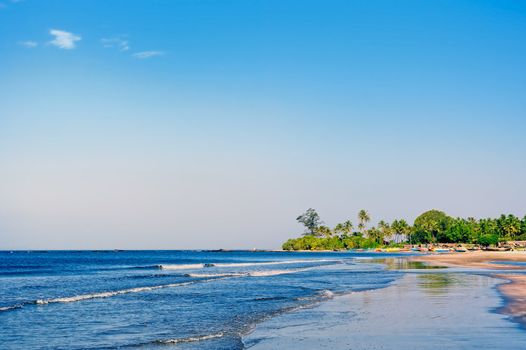 Indian tropical coast during the sunny day