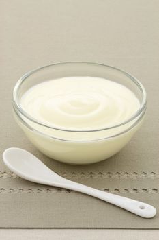 fresh and delicious creamy yogurt a healthy, nutritious and smooth snack