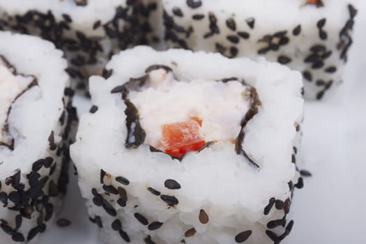 Sushi isolated on a white background