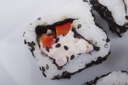 Sushi isolated on a white background