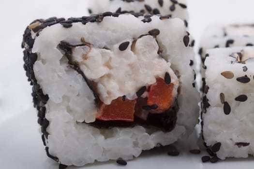 Sushi isolated on a white background