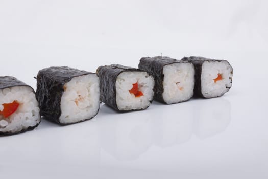 Sushi isolated on a white background