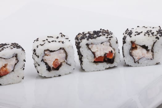 Sushi isolated on a white background