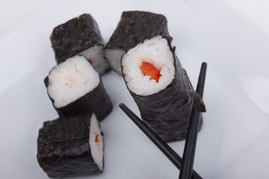 Sushi isolated on a white background