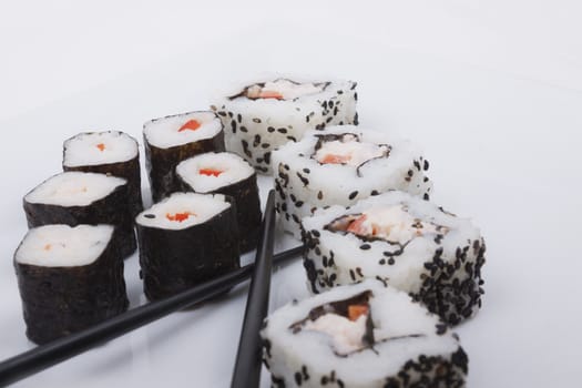 Sushi isolated on a white background