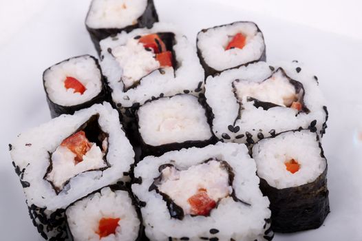 Sushi isolated on a white background