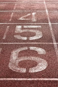 number on a running track