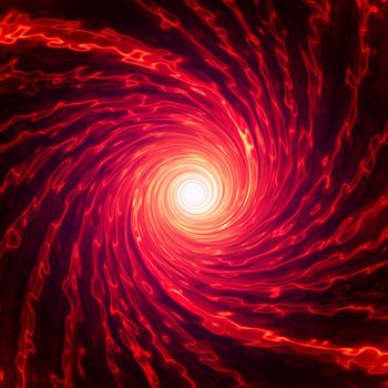 Abstarct red spiral over dark background