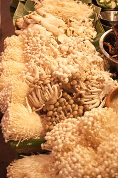 Mushrooms in the market