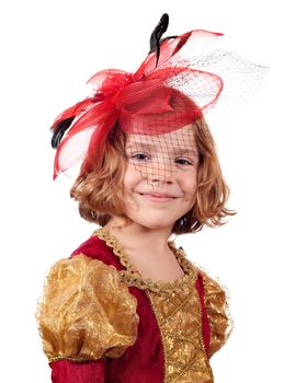 beautiful little girl with veil portrait