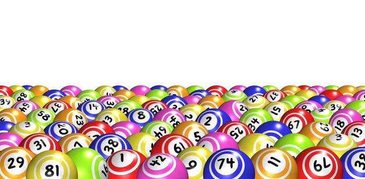 Illustration of lots of Bingo balls