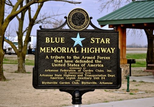 Sign Blue Star Memorial Highway