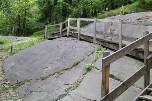 The Naquane National Park of Rock Engravings in Capo di Ponte Italy. World Heritage UNESCO site n. 94
