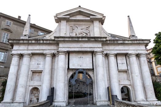 Bergamo, Italy, old town Citt� Alta , gate Porta S. Giacomo