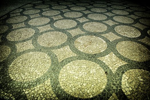 Nice closeup of traditional artistic pavement - Porto, Portugal.