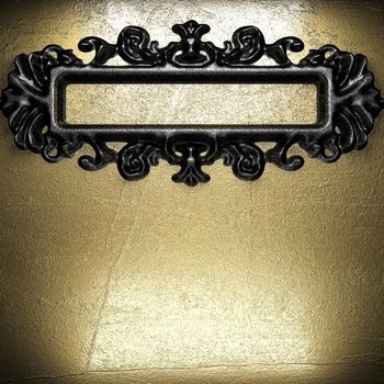 iron vintage ornament on wall