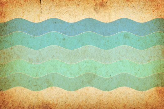 Vintage old paper texture for background with wave pattern
