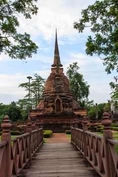 Sukhothai historical park, the old town of Thailand in 800 year ago