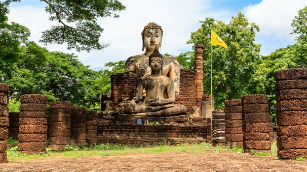 Buddha Statue at Temple in Sukhothai Historical park , Thailand