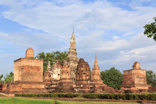 Sukhothai historical park, the old town of Thailand in 800 year ago