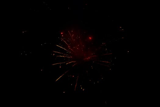 sparkles of big firework on new years eve