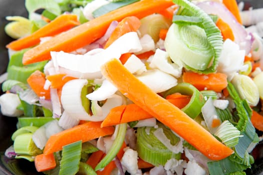 fresh vegetables in closeup