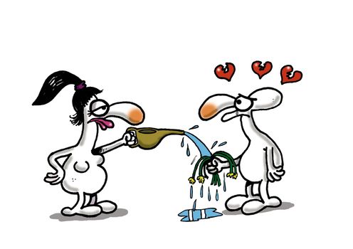 A humorous cartoon about Valentine's day and Love