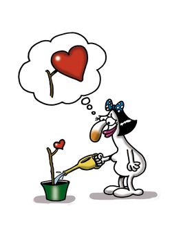 A humorous cartoon about Valentine's day and Love