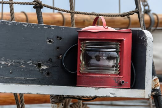 Portside lamp on a fish trawler in Denmark
