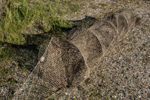 Bow net drying in the sun